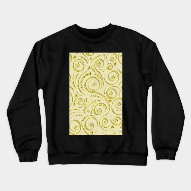 Gold swirls Crewneck Sweatshirt by foxxya